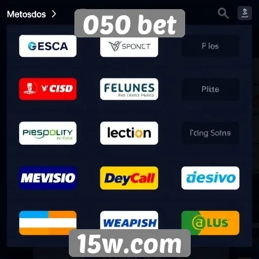 Métodos de pagamento disponíveis no 050 bet